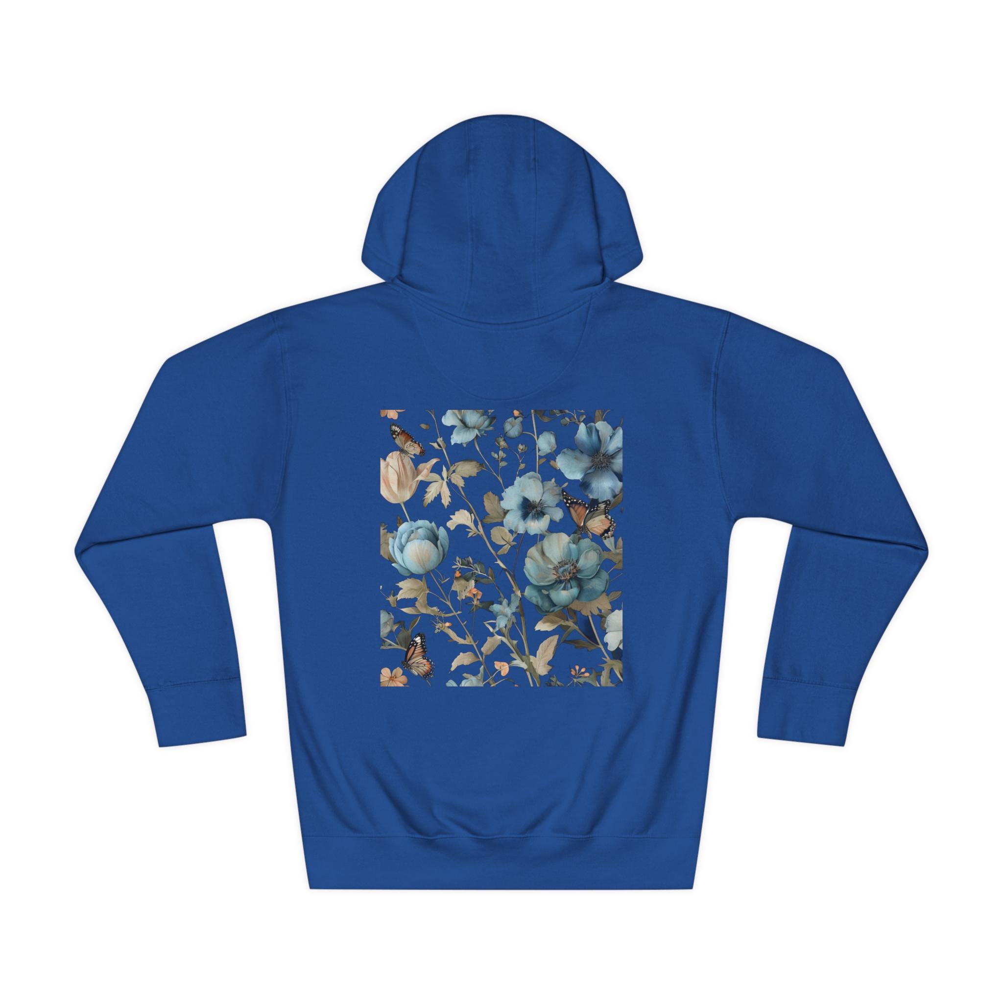 Blue Botanical Sweater - Wildflower Graphic Print - Nature Lover Fashion