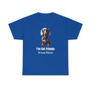 Dachshund Shirt - I've Got Friends In Low Places - Funny Dog Lover Gift - Doxie Mom Tee