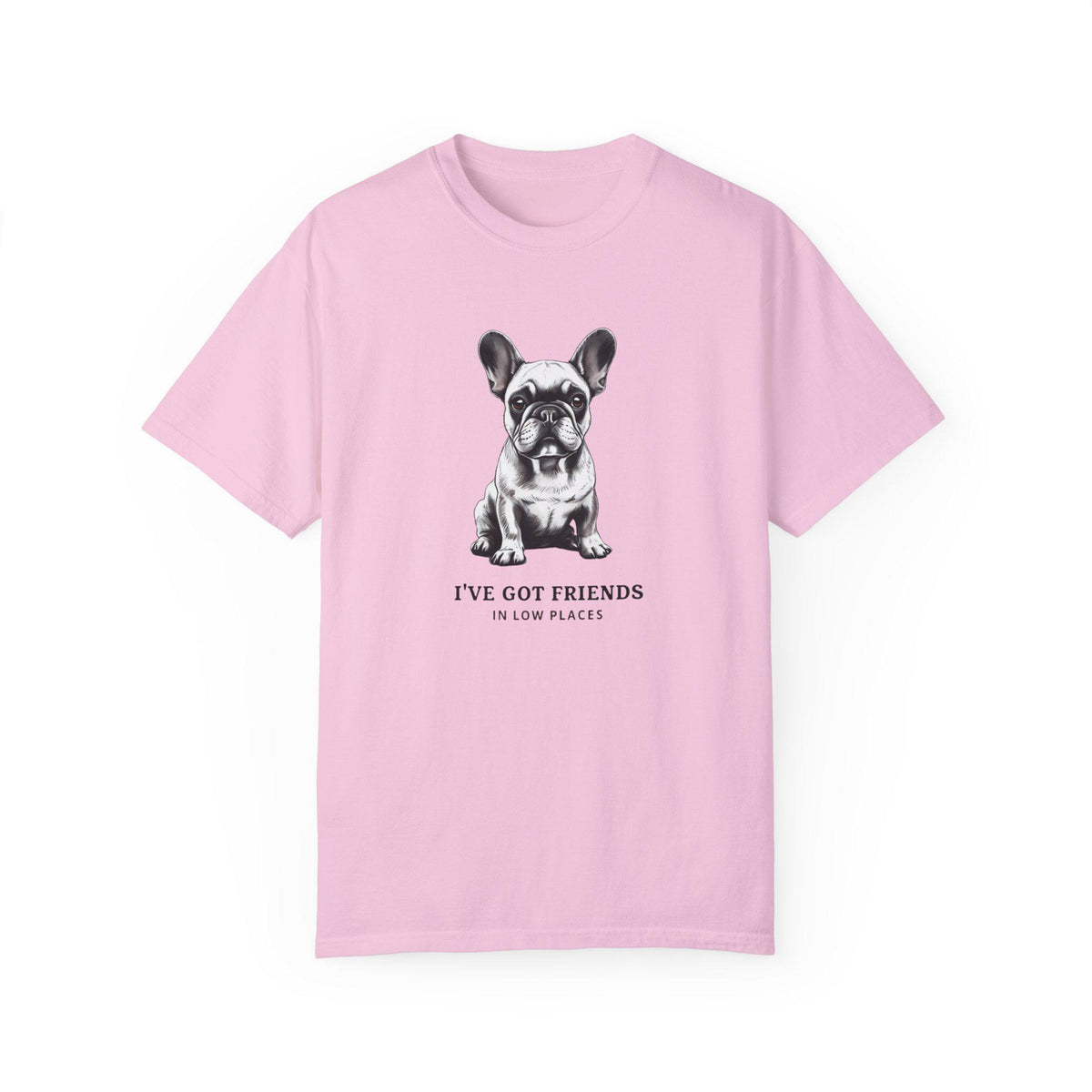Dog Lovers T-Shirt - Funny "I've Got Friends in Low Places" Tee, Pet Owner Gift, Unisex Tee, Garment-Dyed Shirt, Dog Parent Apparel, Canine