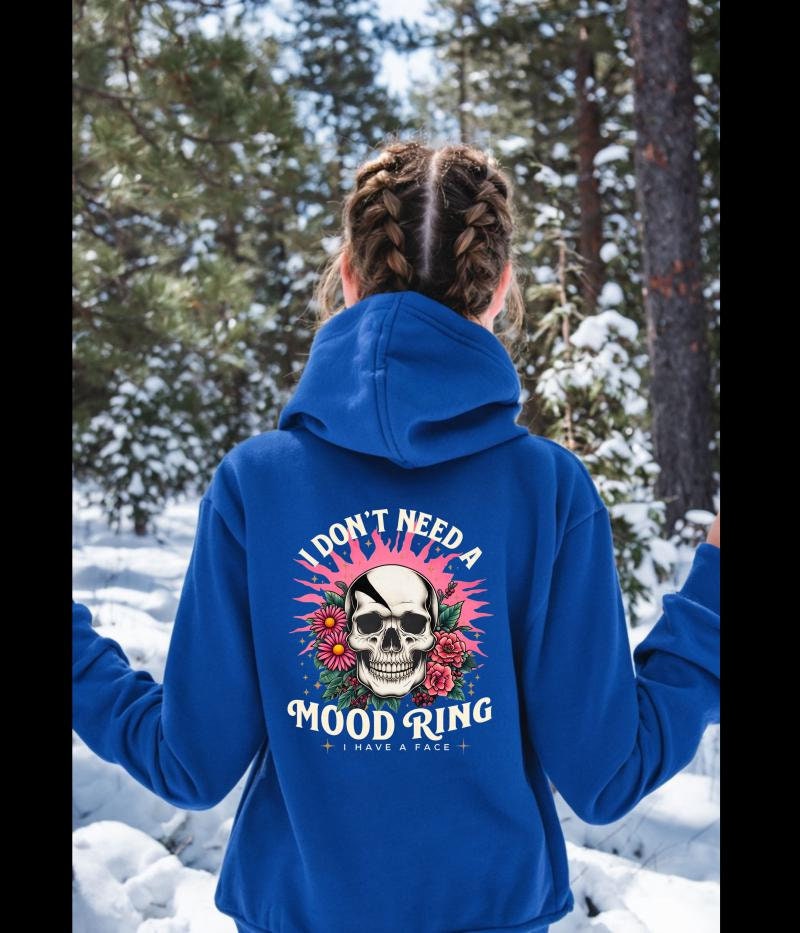 Unique Skull Mood Ring Face Sweater - Cozy Pullover for Emotion Lovers