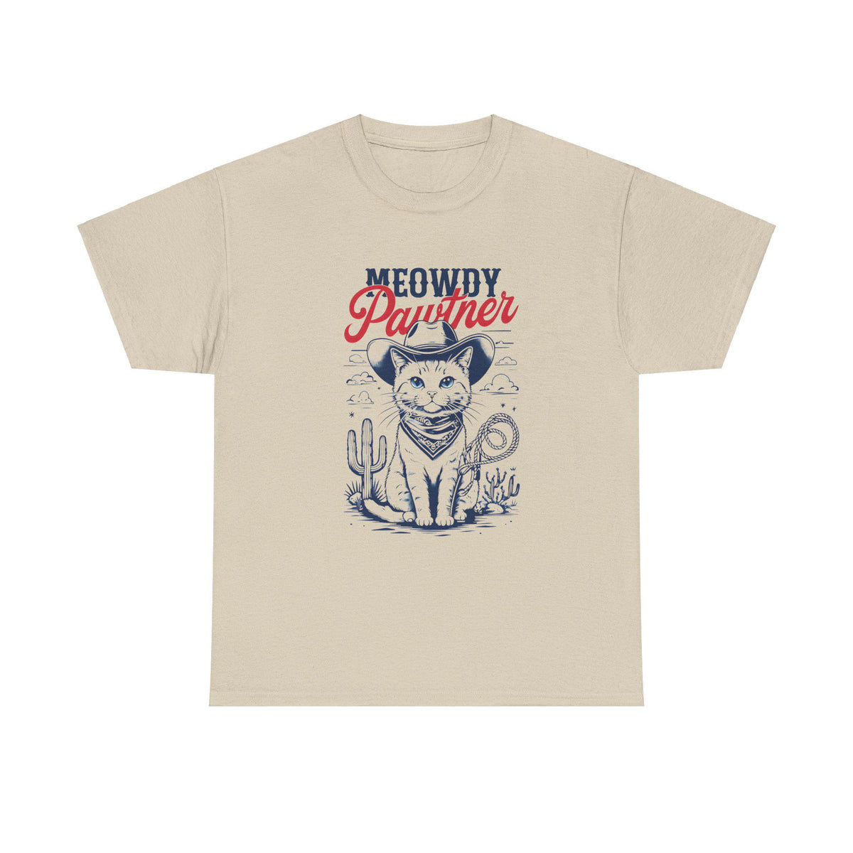 Meowdy Partner Cowboy Cat Shirt - Funny Vintage Western Tee - Cat Lover Gift - Unique Design