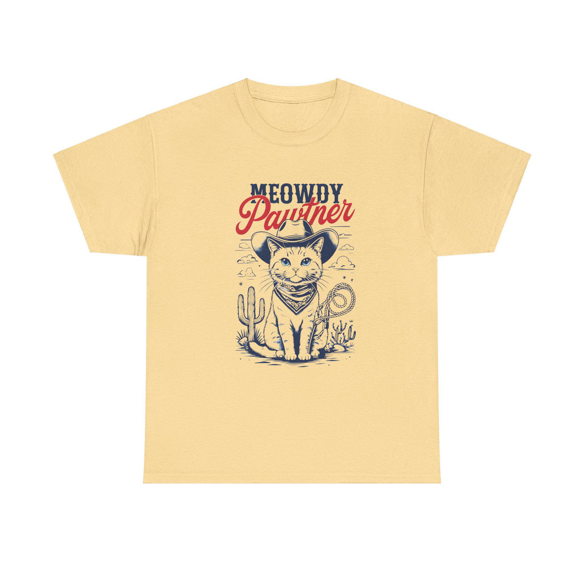 Meowdy Partner Cowboy Cat Shirt - Funny Vintage Western Tee - Cat Lover Gift - Unique Design