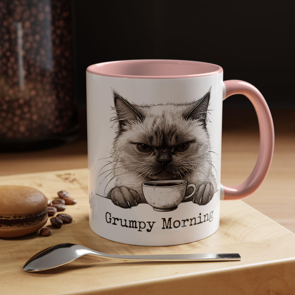Grumpy Cat Mug Wrap - Cute Cat Lover's Gift - 11oz & 15oz Options