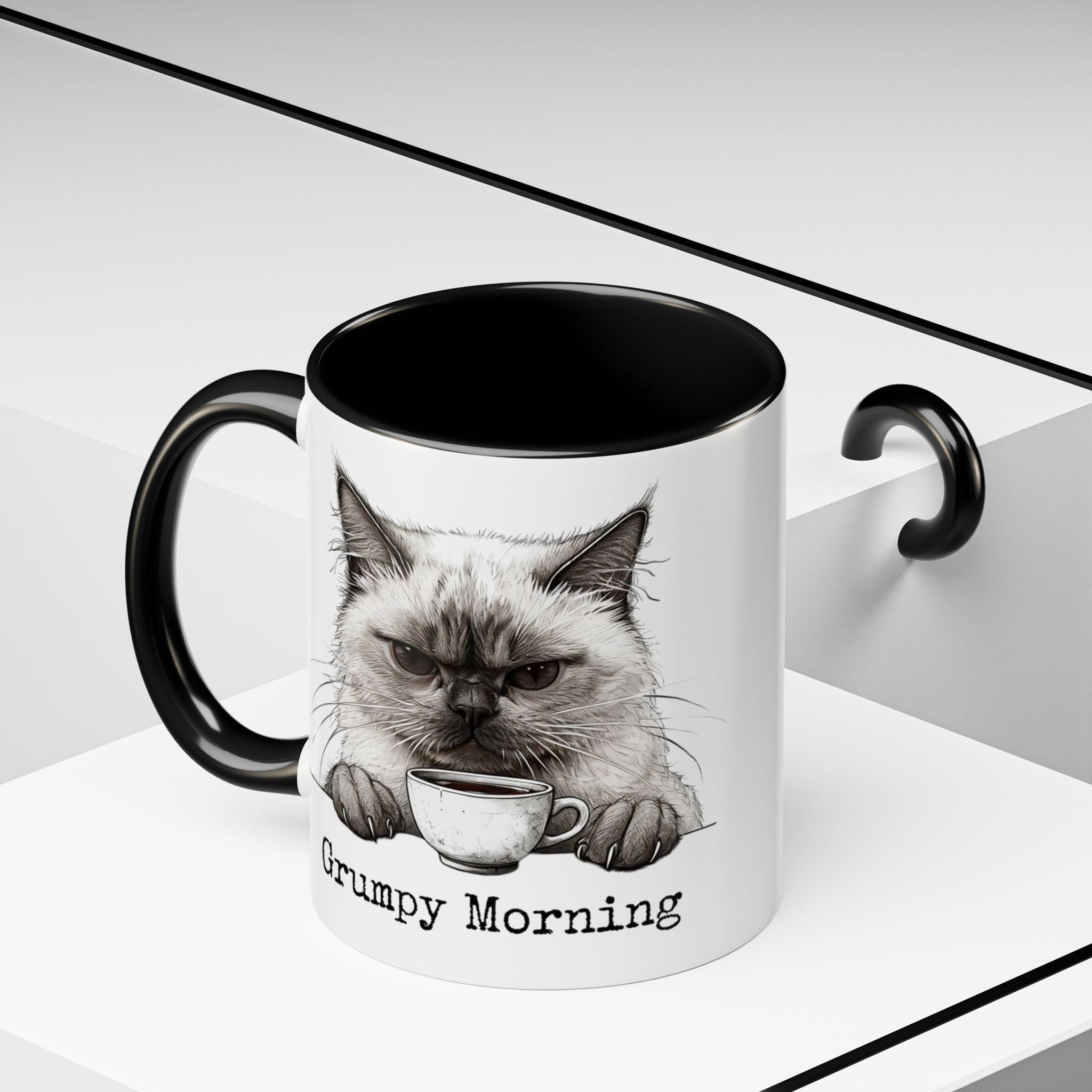 Grumpy Cat Mug Wrap - Cute Cat Lover's Gift - 11oz & 15oz Options