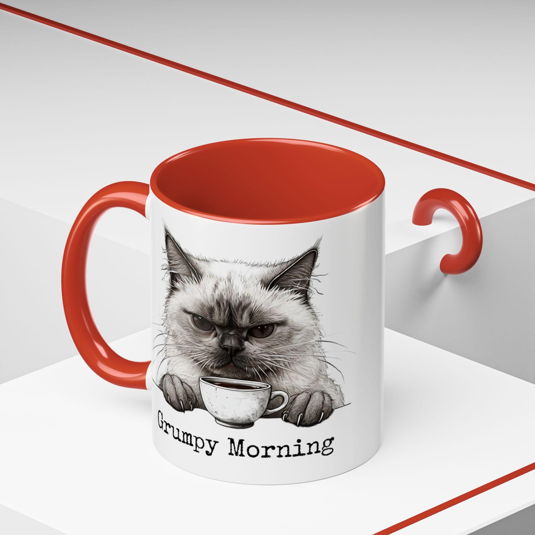 Grumpy Cat Mug Wrap - Cute Cat Lover's Gift - 11oz & 15oz Options