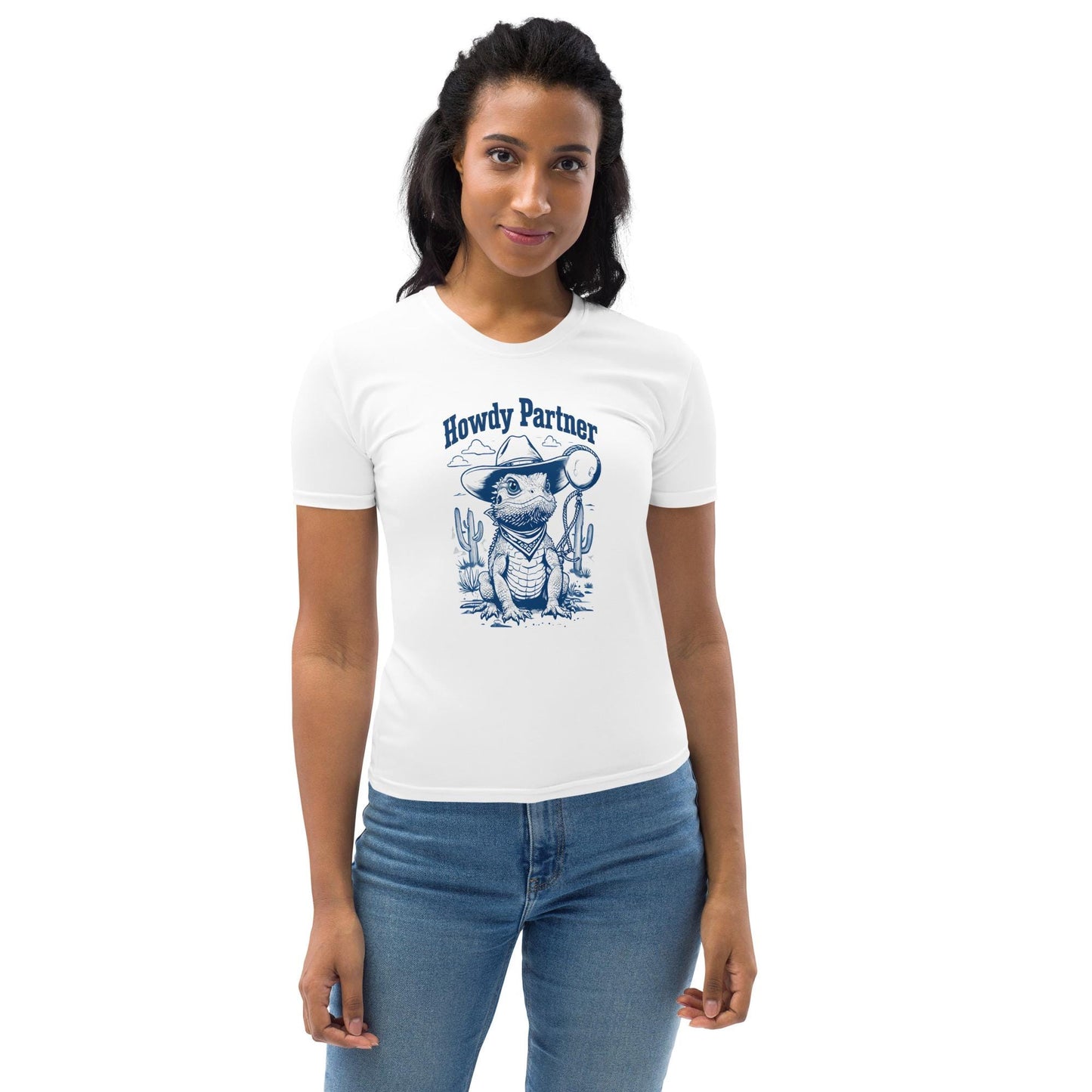 Funny Howdy Partner Bearded Dragon T-Shirt - Cowboy Reptile Tee