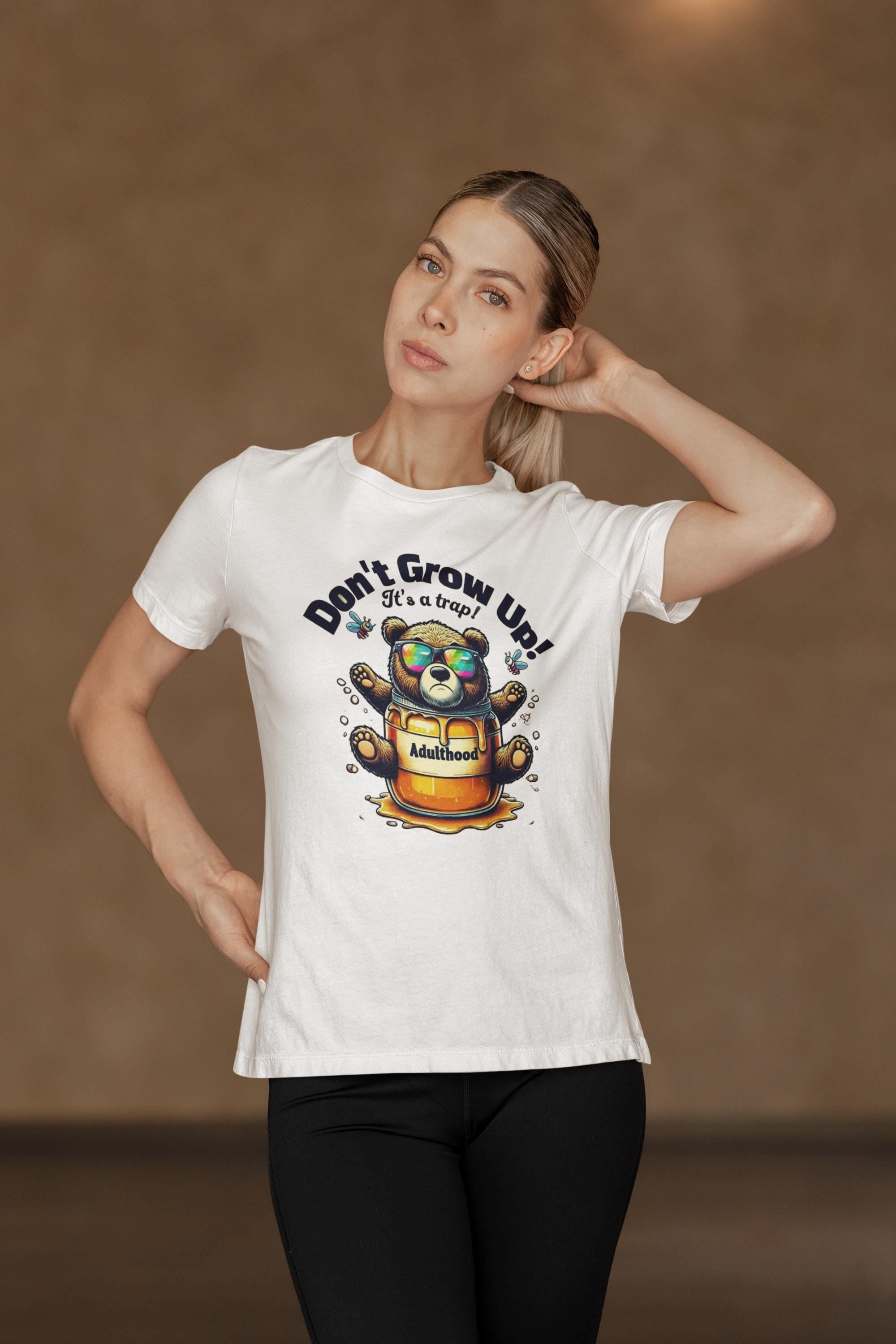 Don&#39;t Grow Up It&#39;s a Trap T-shirt - Funny Adulting Tee - Gift for Young at Heart