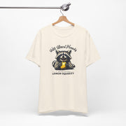 Cute and Funny Raccoon T-Shirt - It Was Not Easy Peasy Lemon Squeezy