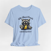 Cute and Funny Raccoon T-Shirt - It Was Not Easy Peasy Lemon Squeezy