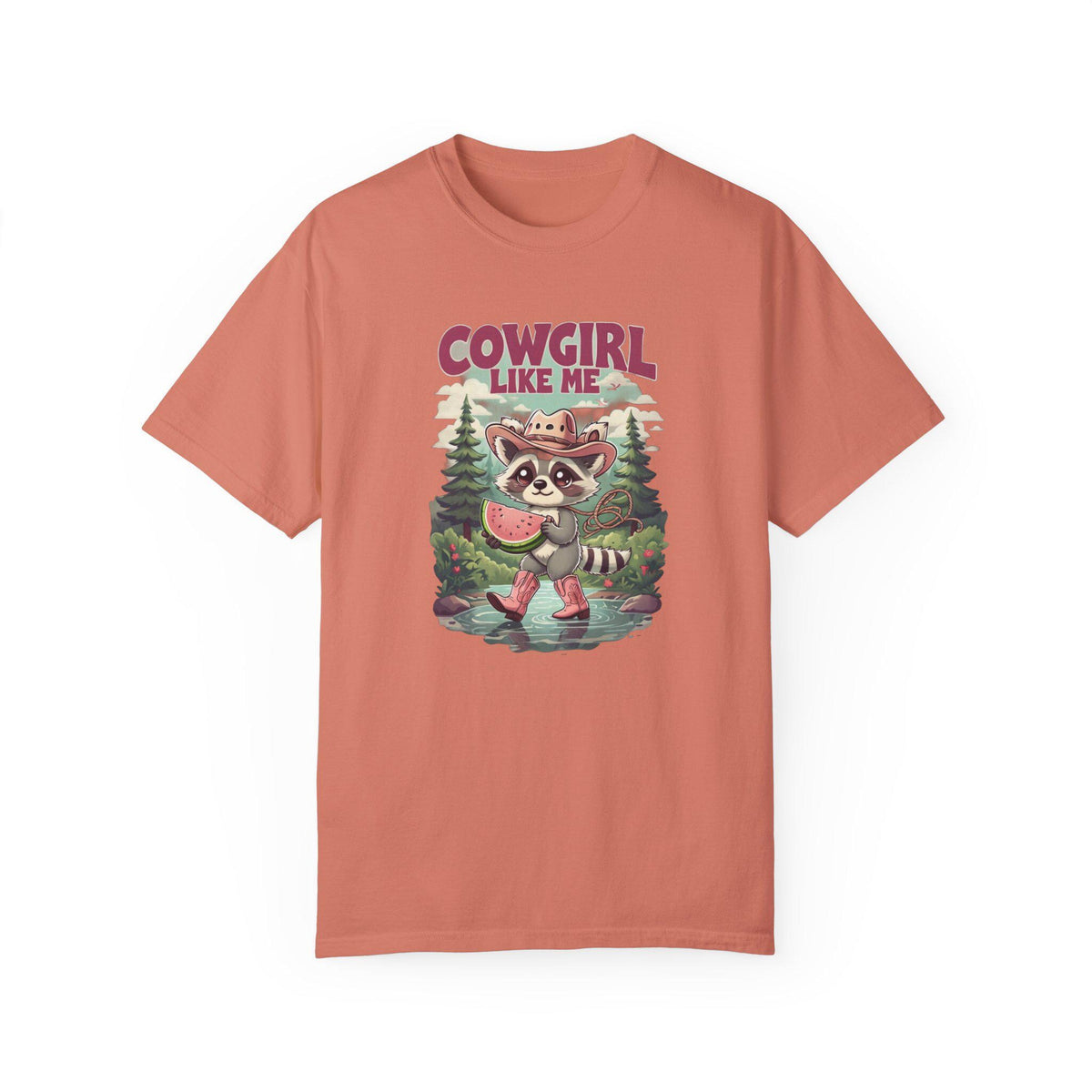 Cowgirl Like Me - Vintage Cowgirl T-Shirt - Retro Racoon Graphic Tee - Western Cowgirl