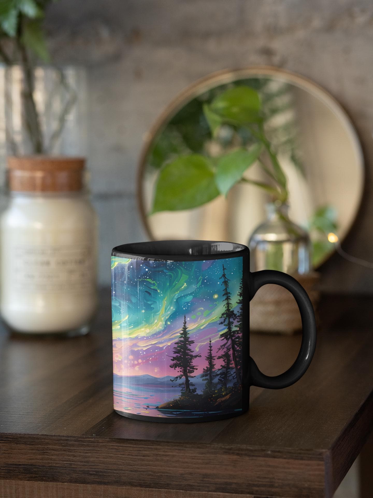 Magic Coffee Mug Northern Lights Mug Coffee Lover Gift Idea Heat Activated Mug
