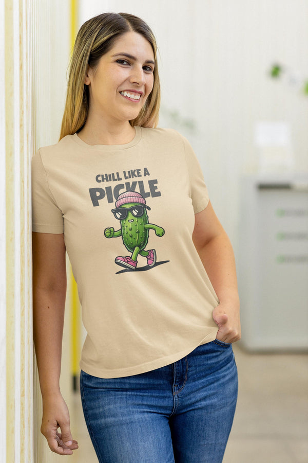 Cool Funny Pickle Shirt - Sarcastic Pickle Tee - Chill Like A Pickle - Gifts for Foodies
