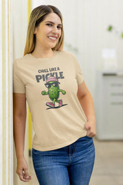 Cool Funny Pickle Shirt - Sarcastic Pickle Tee - Chill Like A Pickle - Gifts for Foodies