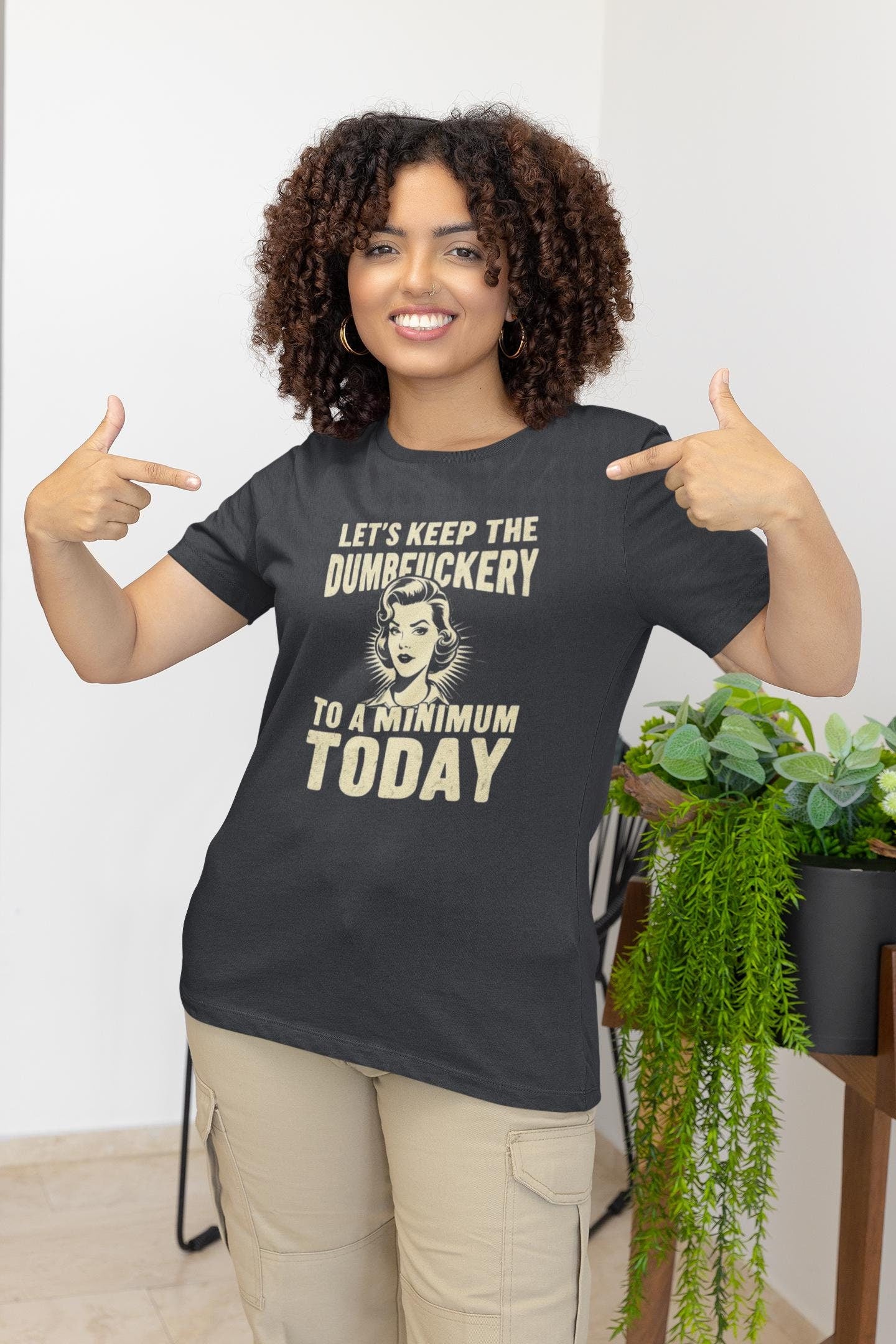 Sarcastic Quote Minimal Dumfuckery Tee - Funny Graphic Shirt for Men and Women