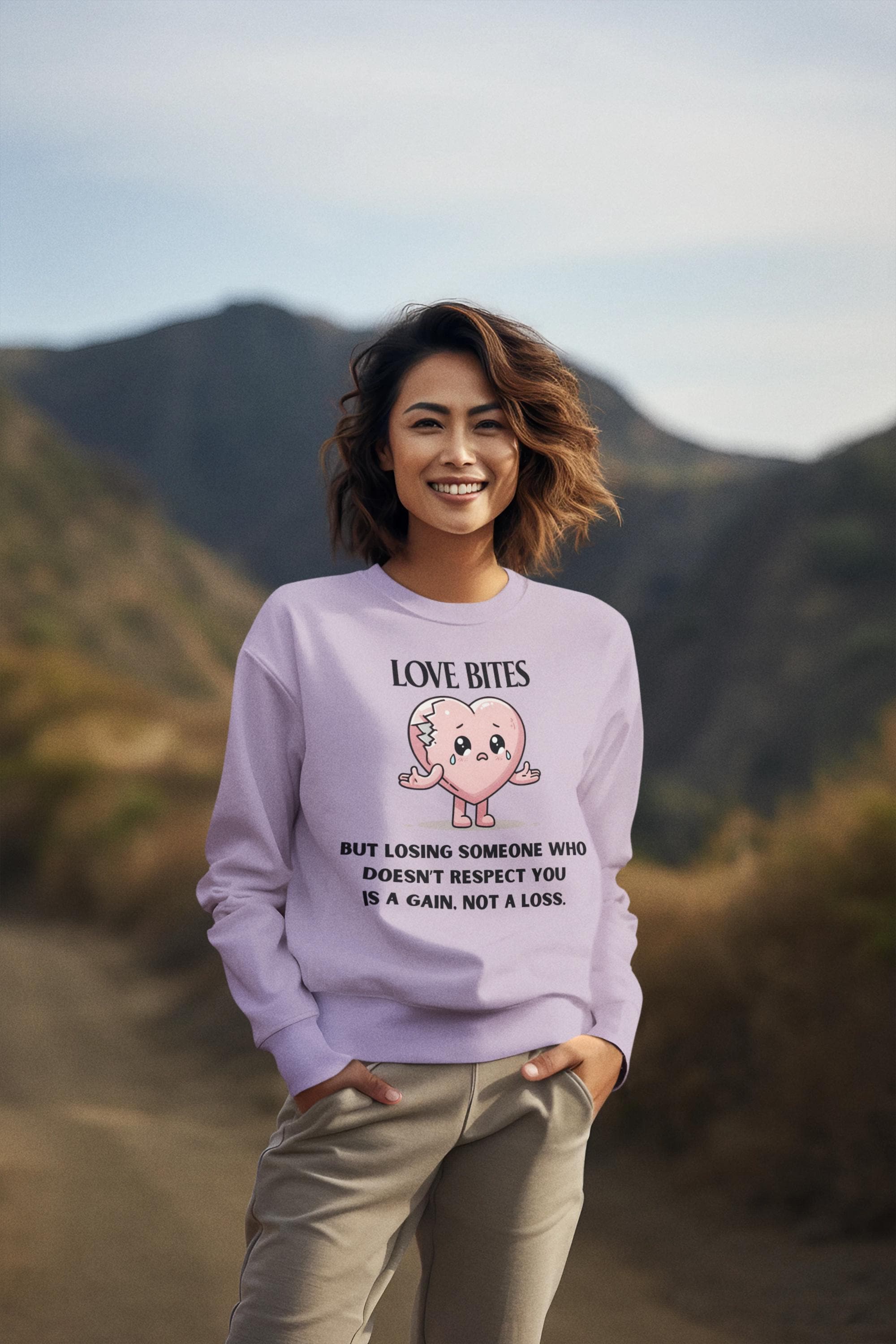 Love Bites Valentines Day Sweatshirt,  Cute Mental Health Shirt, Sublimation Design, I Survived A Narc Sweater