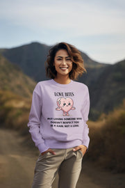 Love Bites Valentines Day Sweatshirt,  Cute Mental Health Shirt, Sublimation Design, I Survived A Narc Sweater