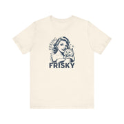 Feeling Frisky Cat Lover Tee, Cute Cat Shirt, Vintage Style Unisex Tee, Pet Lover Gift, Fun Graphic T-Shirt