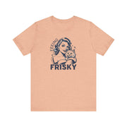 Feeling Frisky Cat Lover Tee, Cute Cat Shirt, Vintage Style Unisex Tee, Pet Lover Gift, Fun Graphic T-Shirt