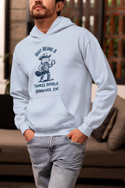 Humorous Canadian Slang Hoodie - Quit Being a Yankee Doodle Dumf*ck, Eh! - Funny Gift for Friends