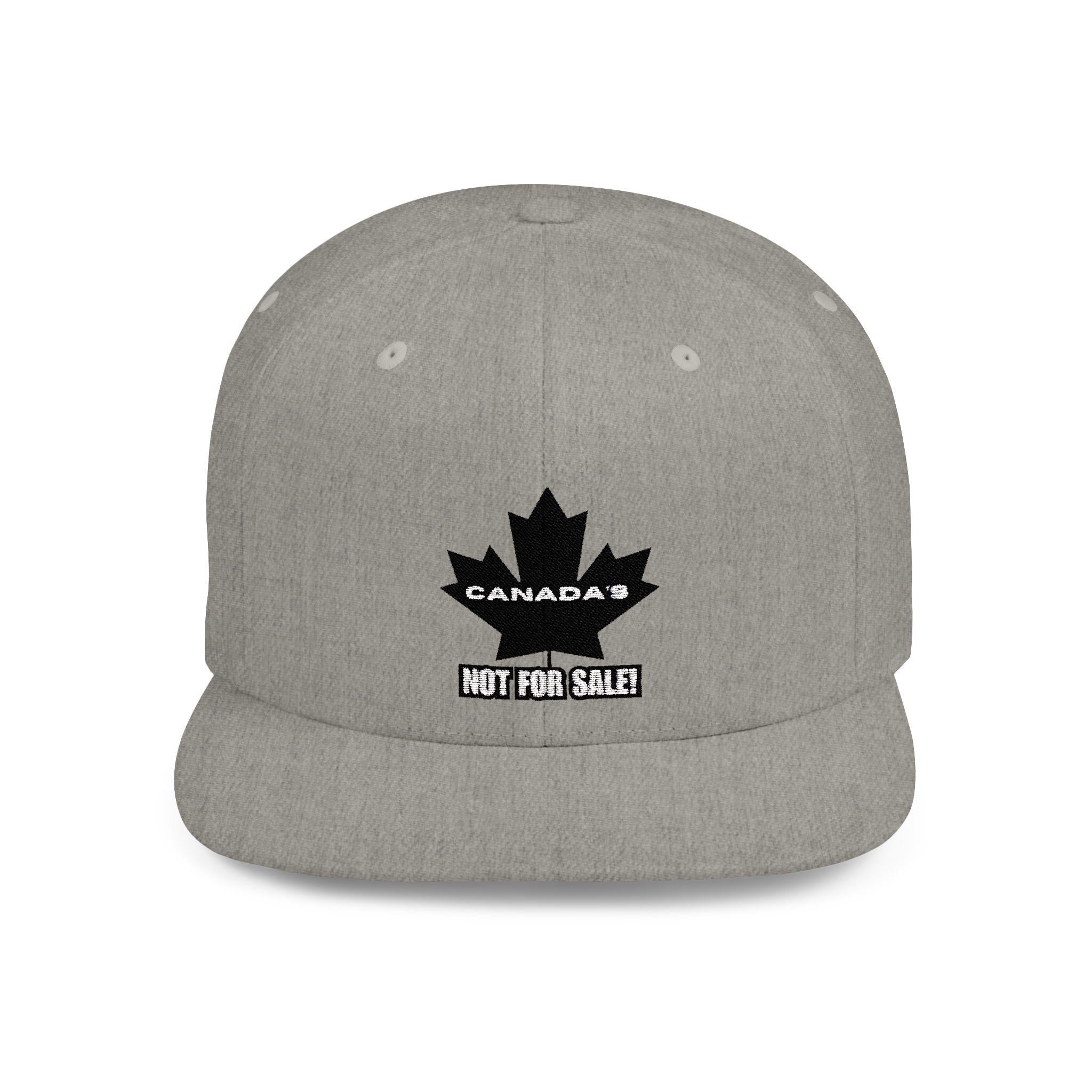 Canada's Not For Sale Snapback Hat | Trendy Flat Bill Cap for Canada Lovers | Perfect Gift for Birthdays, Canada Day, Outdoor Adventures,