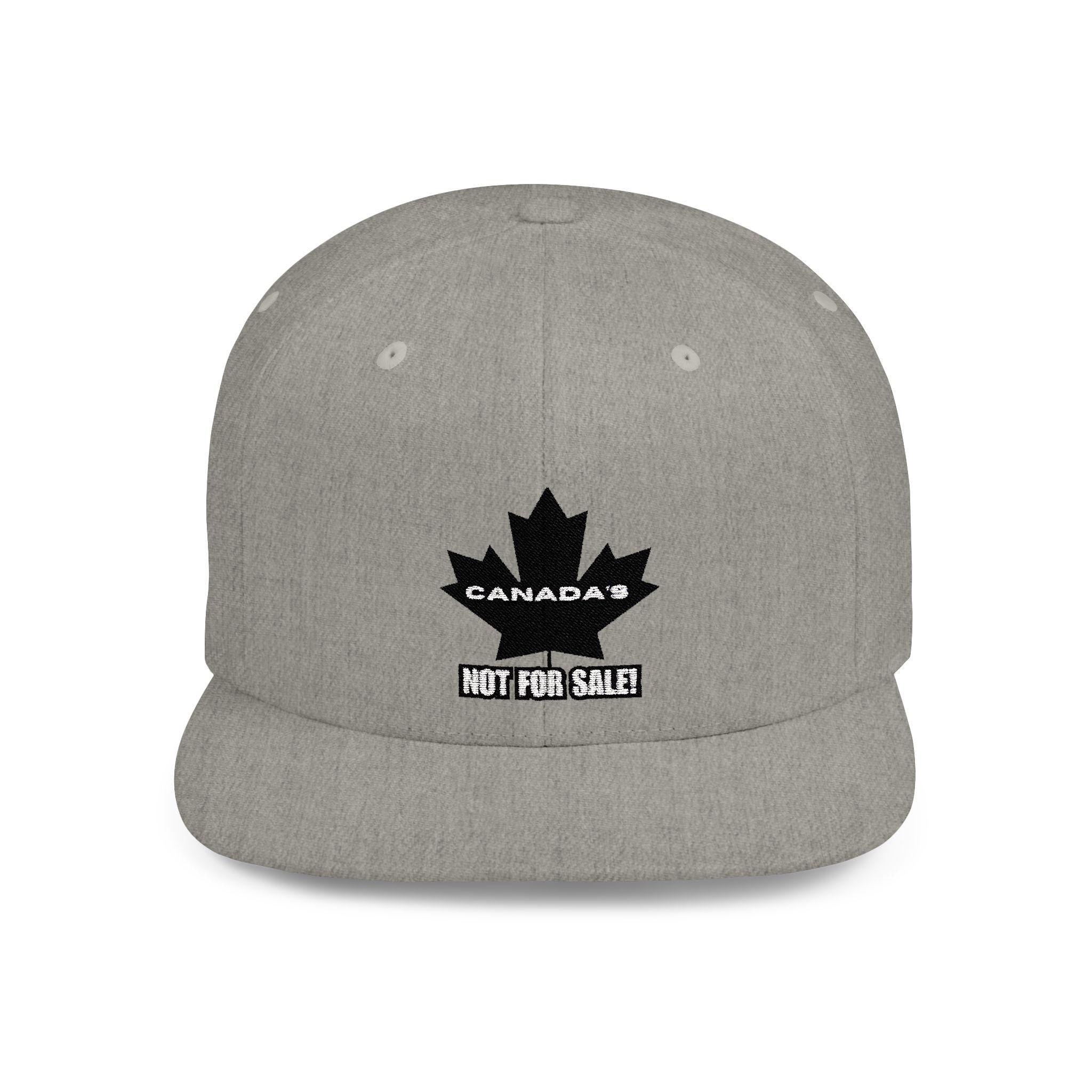 Canada's Not For Sale Snapback Hat | Trendy Flat Bill Cap for Canada Lovers