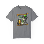 St. Patty's Day - Shenanigans Cat Design - Lucky Sublimination Irish T'Shirt - Pub Crawl Tee -