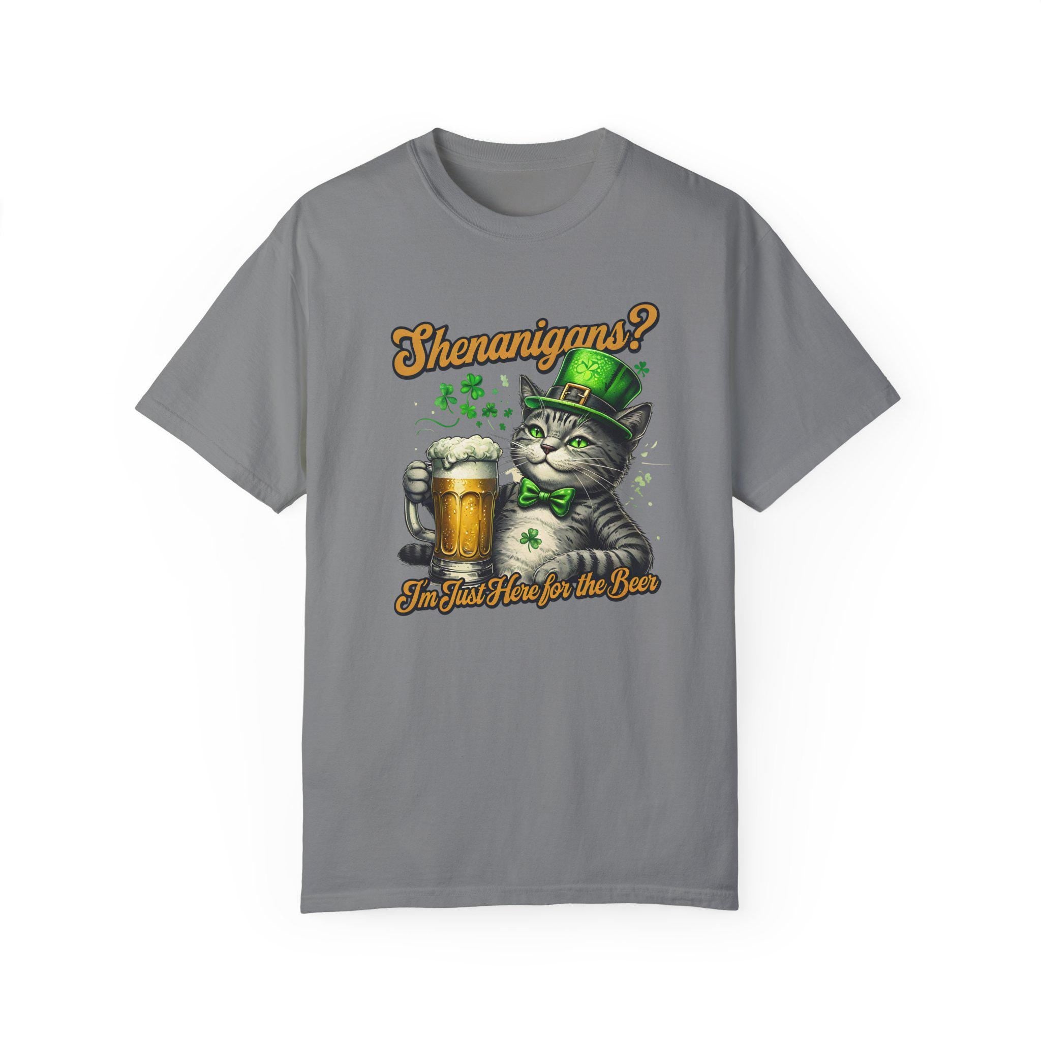 St. Patty's Day - Shenanigans Cat Design - Lucky Sublimination Irish T'Shirt - Pub Crawl Tee -