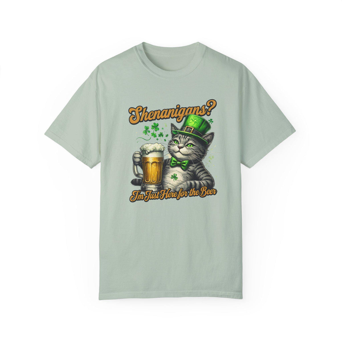 St. Patty's Day - Shenanigans Cat Design - Lucky Sublimination Irish T'Shirt - Pub Crawl Tee -
