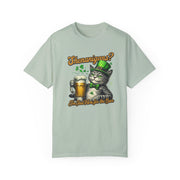 St. Patty's Day - Shenanigans Cat Design - Lucky Sublimination Irish T'Shirt - Pub Crawl Tee -