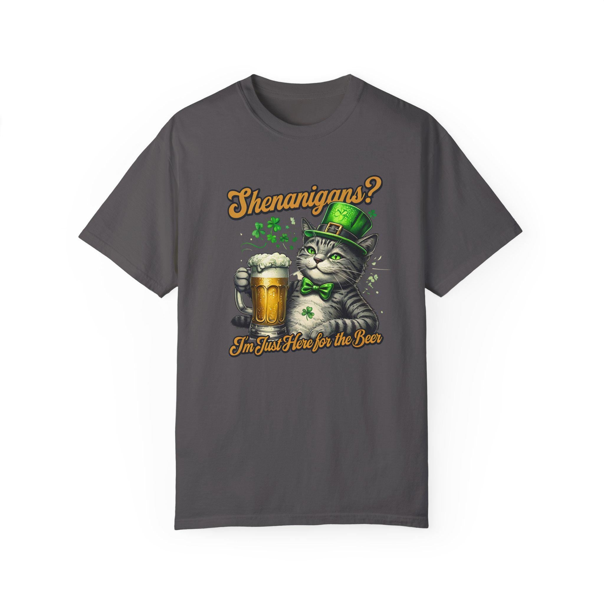 St. Patty's Day - Shenanigans Cat Design - Lucky Sublimination Irish T'Shirt - Pub Crawl Tee -