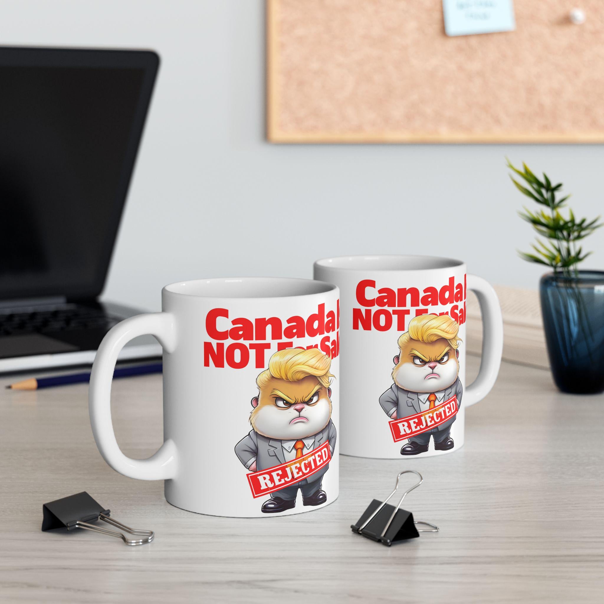Canada Is Not for Sale Mug - Funny Anti-T Gift - Patriotic Coffee Cup for Canadians - Unique Political Statement Mug