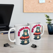 Funny Frog Ceramic Mug: Stay Calm and Hop On