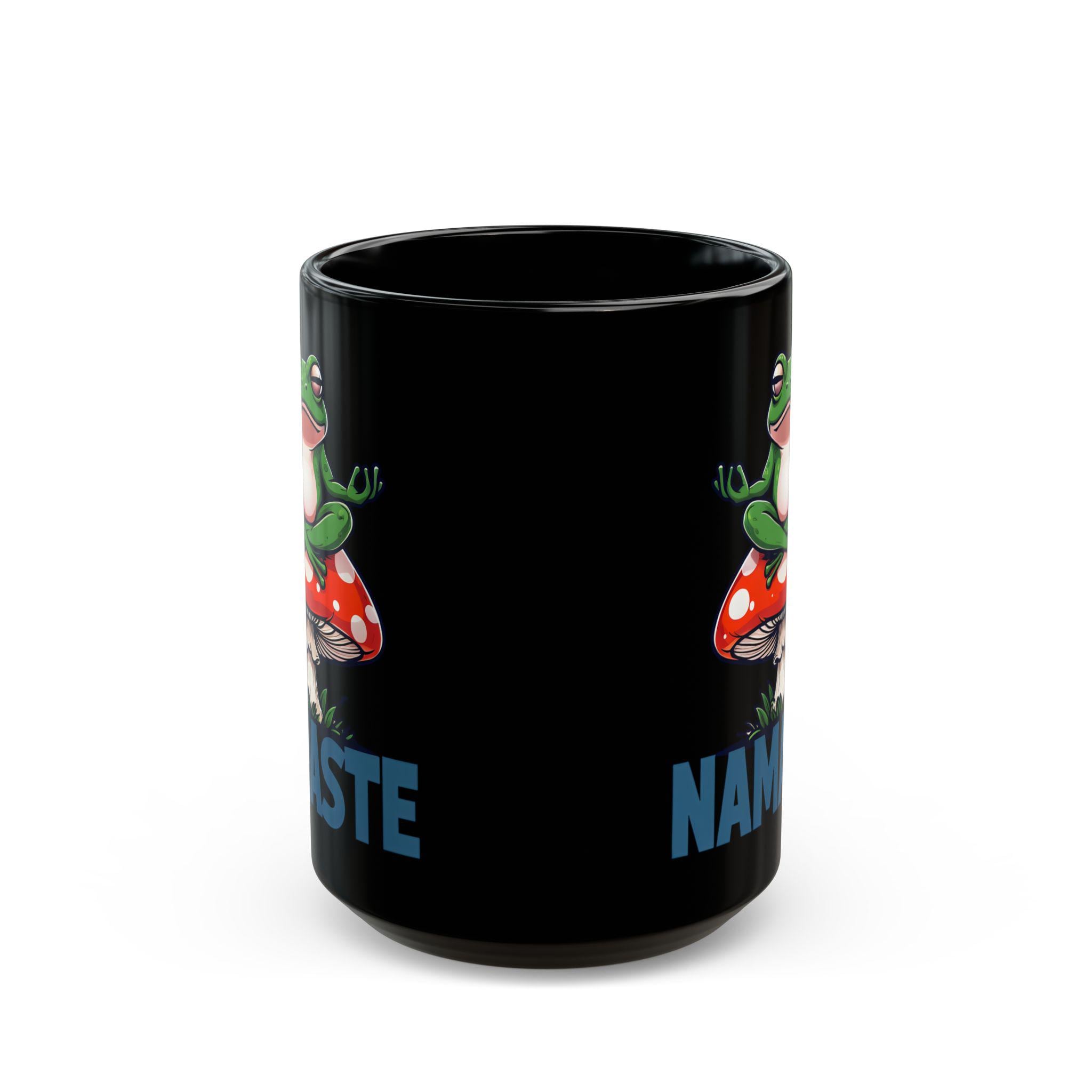 Namaste Frog Mug, Perfect for Yoga Lovers, Eco-Friendly Gift, Coffee or Tea Mug, Relaxation Vibes