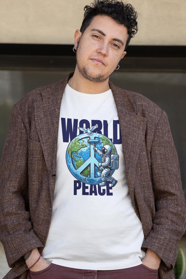 Vintage Worldpeace Shirt - Soft Cotton - Ideal for Casual Wear - Spread Love and Peace