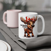 Moosin' Around Canada Mug - Fun Wildlife Gift - Cute Moose Mug - Perfect for Coffee Lovers