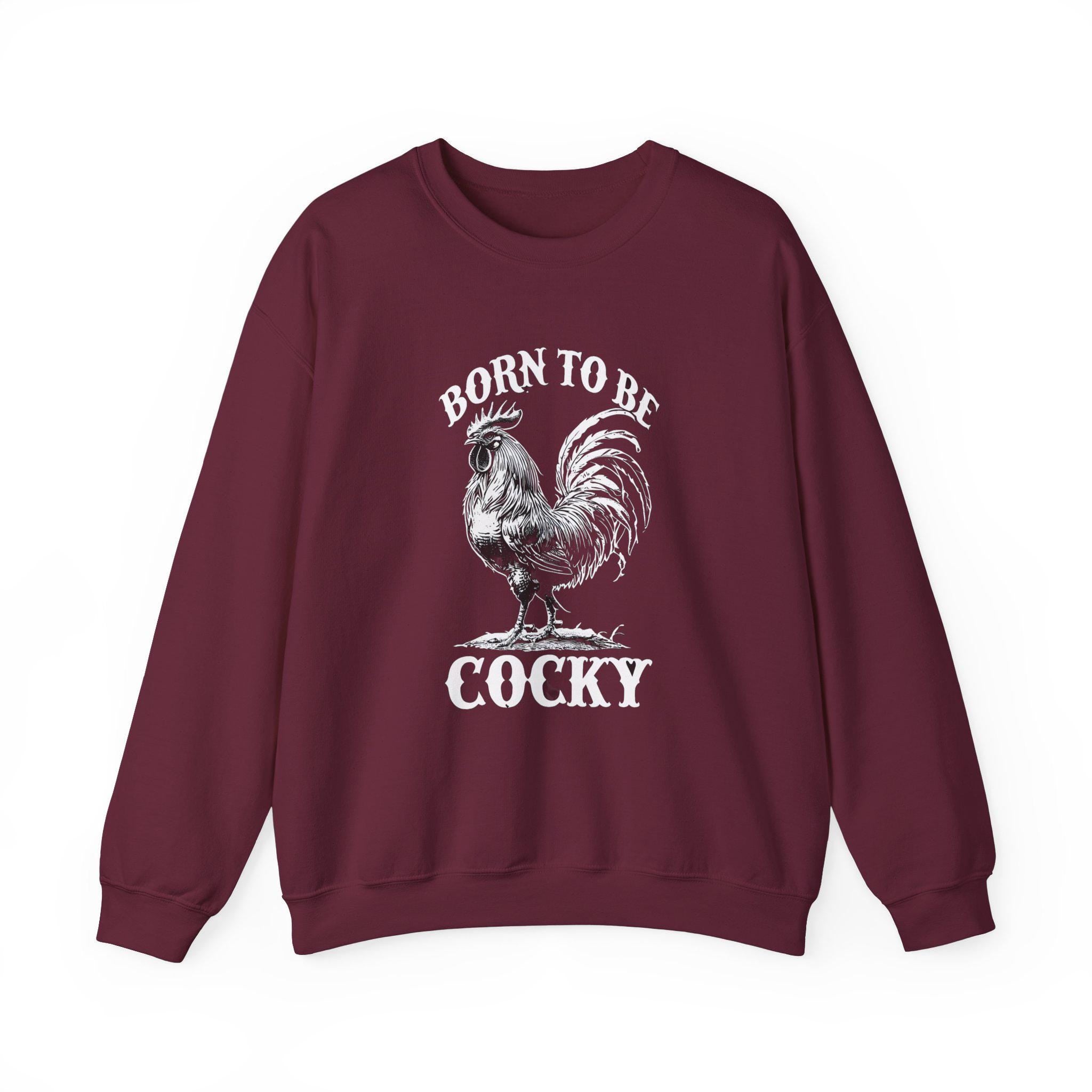 Funny Chicken Crewneck Sweatshirt, Chicken Lover Gift, Gifts For Farmers,  Cocky Roaster Shirt, Farm Life