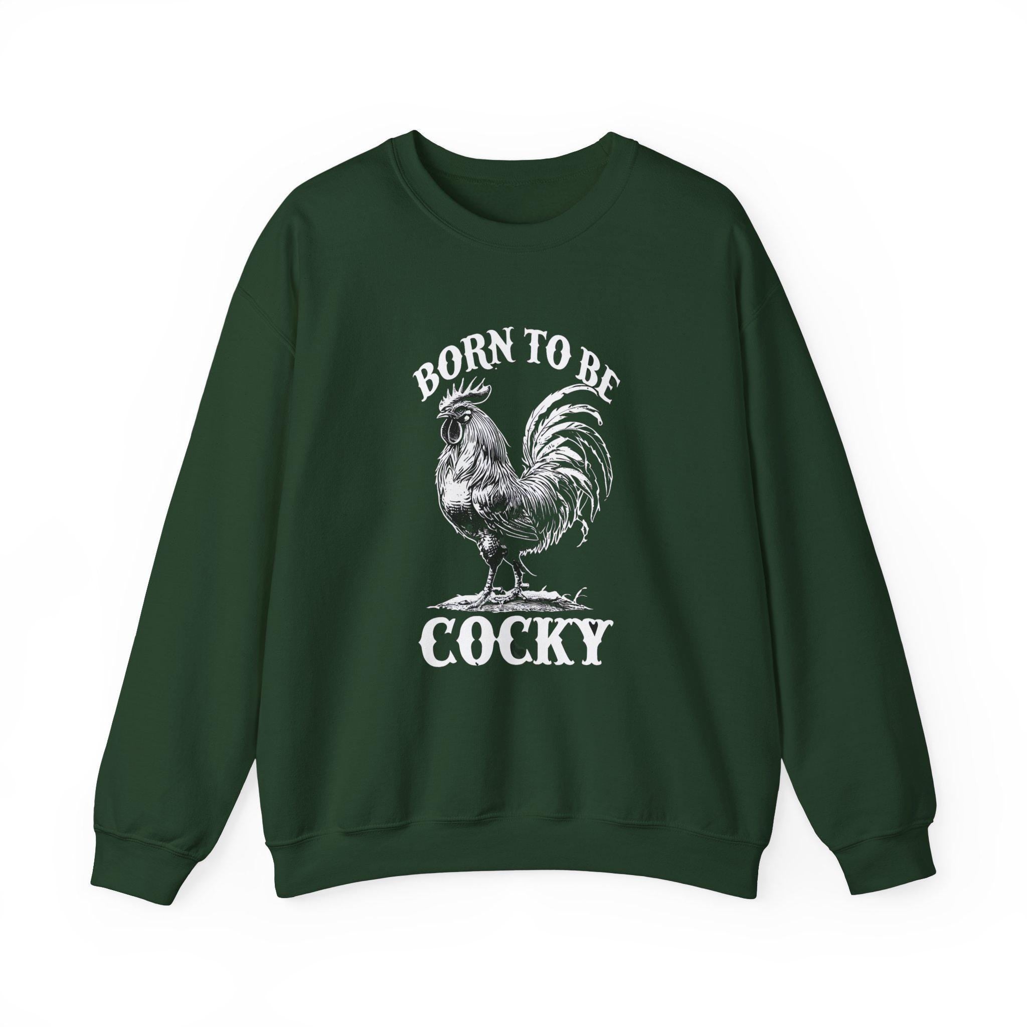 Funny Chicken Crewneck Sweatshirt, Chicken Lover Gift, Gifts For Farmers,  Cocky Roaster Shirt, Farm Life