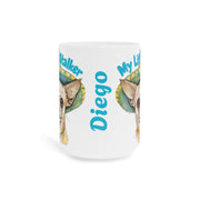Cute Chihuahua Ceramic Mug - My Little Stalker, Dog Lover Gift, Pet Owner Coffee Cup, Funny Chihuahua Mug, Animal Lover Drinkware