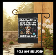 Funny Dog Poop Fairy Yard Sign: Pet Waste Reminder