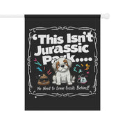 Funny Dog Poop Yard Flag: Jurassic Park Inspired Pet Decor