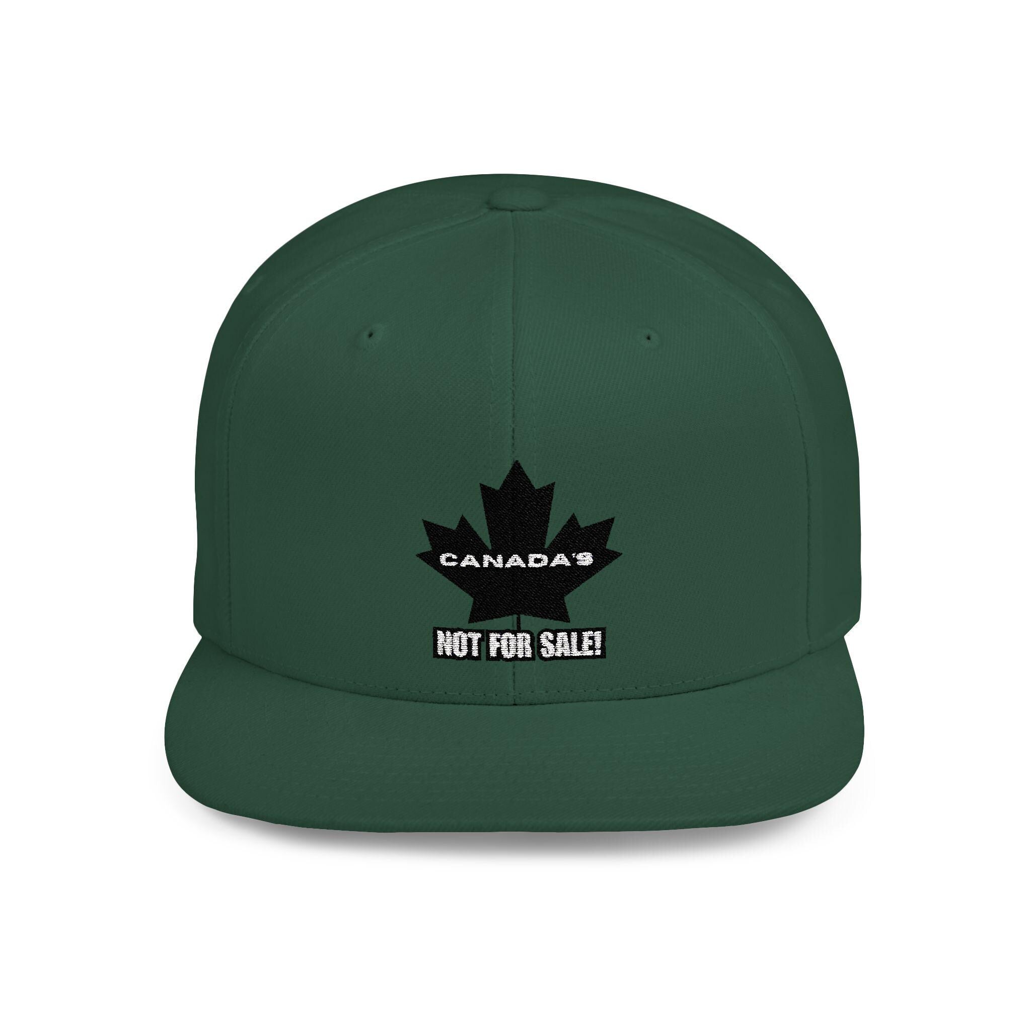 Canada's Not For Sale Snapback Hat | Trendy Flat Bill Cap for Canada Lovers | Perfect Gift for Birthdays, Canada Day, Outdoor Adventures,