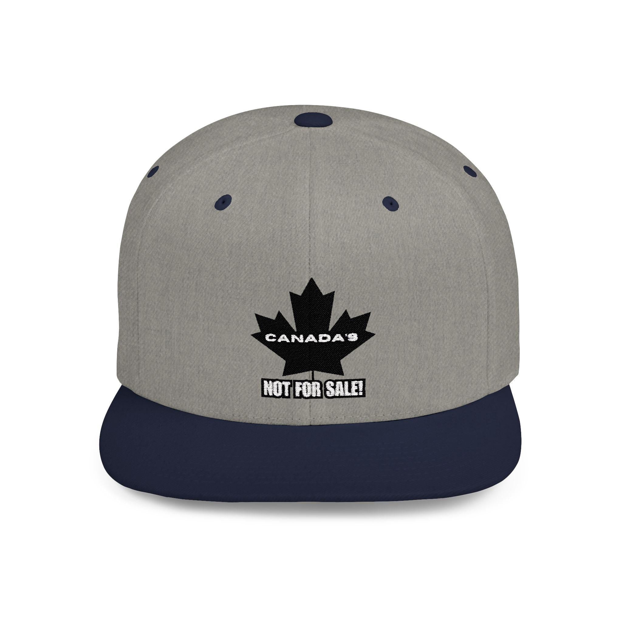 Canada's Not For Sale Snapback Hat | Trendy Flat Bill Cap for Canada Lovers | Perfect Gift for Birthdays, Canada Day, Outdoor Adventures,
