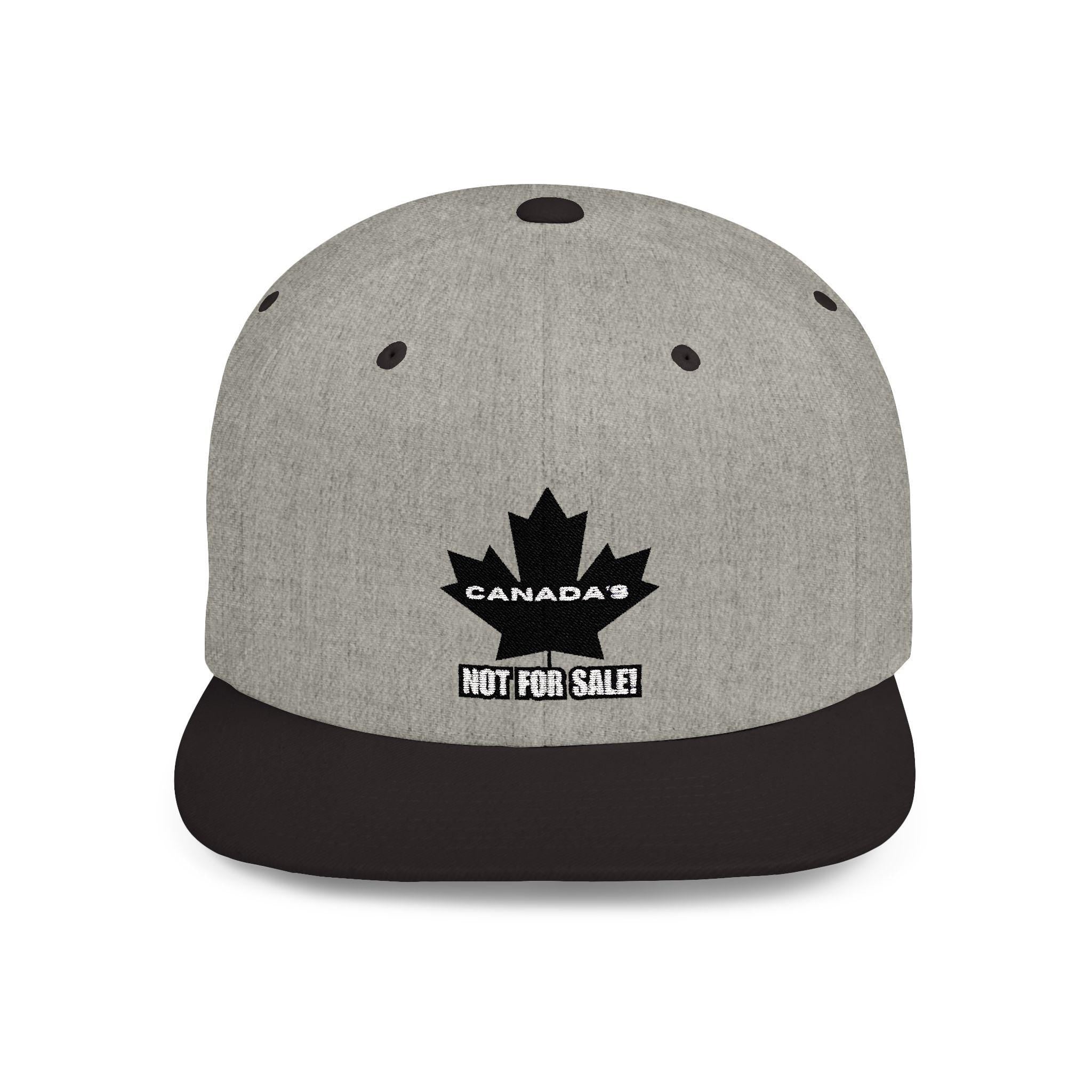 Canada's Not For Sale Snapback Hat | Trendy Flat Bill Cap for Canada Lovers | Perfect Gift for Birthdays, Canada Day, Outdoor Adventures,