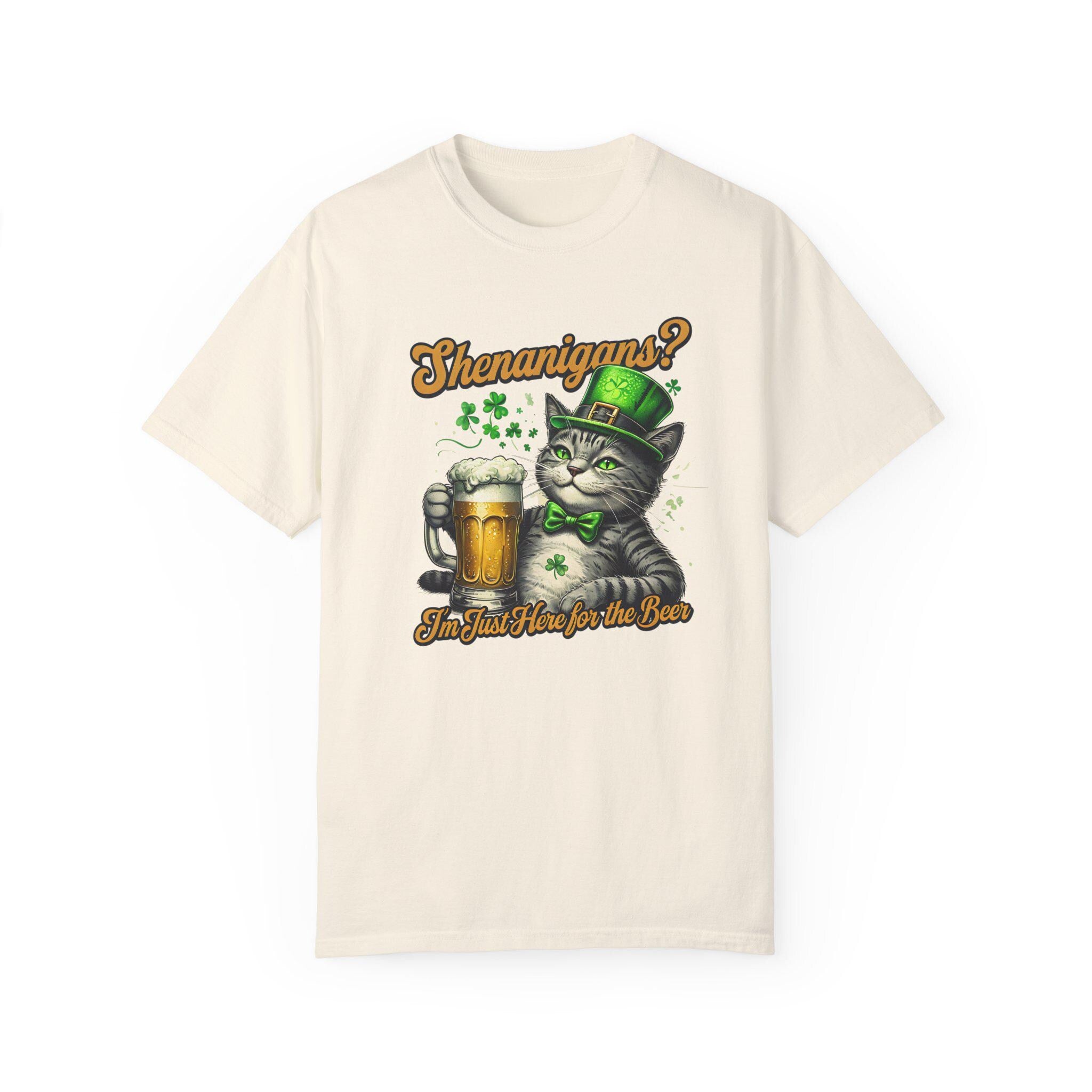 St. Patty's Day - Shenanigans Cat Design - Lucky Sublimination Irish T'Shirt - Pub Crawl Tee -