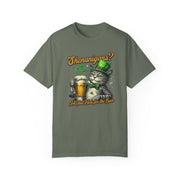 St. Patty's Day - Shenanigans Cat Design - Lucky Sublimination Irish T'Shirt - Pub Crawl Tee -