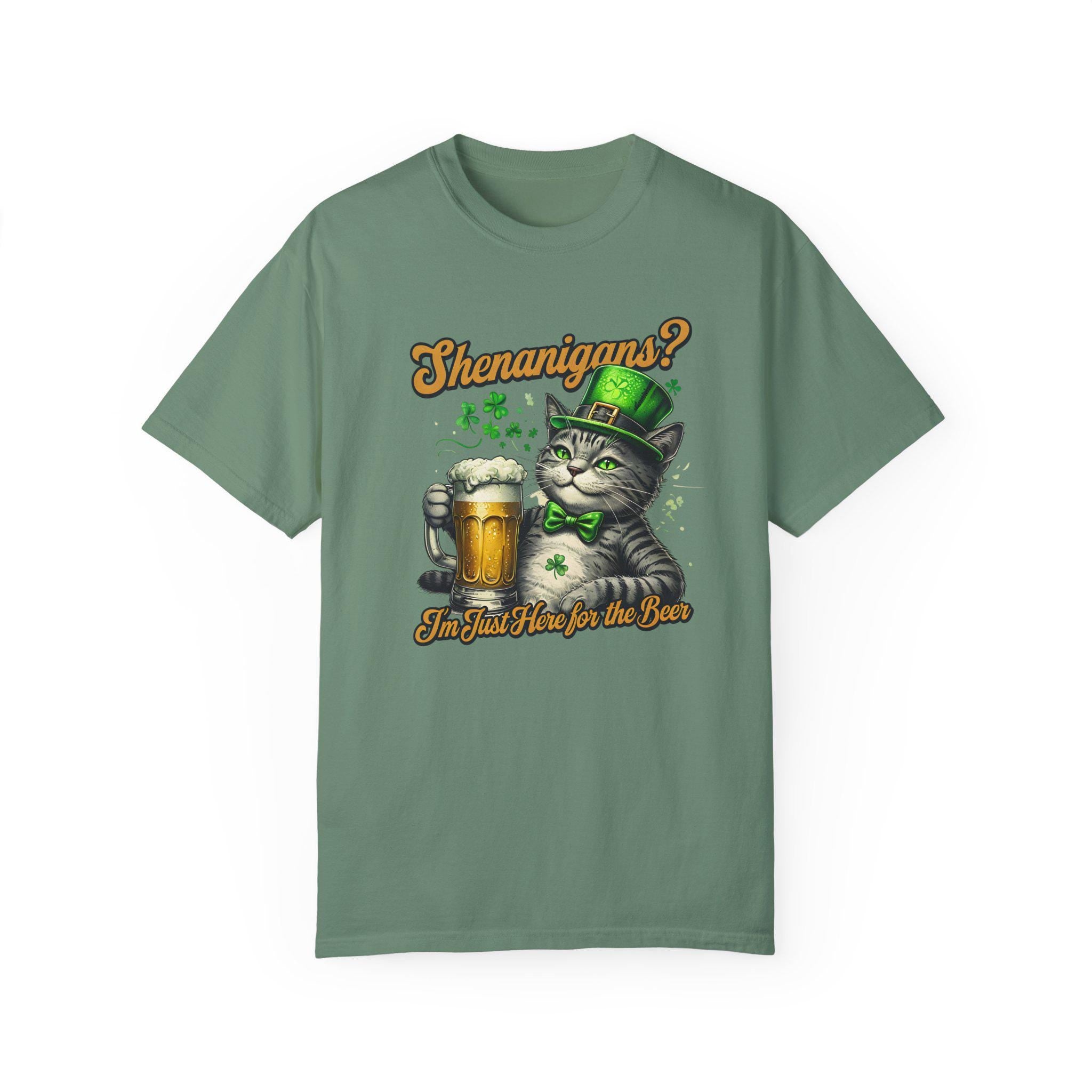 St. Patty's Day - Shenanigans Cat Design - Lucky Sublimination Irish T'Shirt - Pub Crawl Tee -