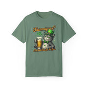 St. Patty's Day - Shenanigans Cat Design - Lucky Sublimination Irish T'Shirt - Pub Crawl Tee -