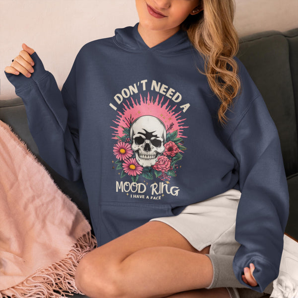 Unique Skull Mood Ring Face Sweater - Cozy Pullover for Emotion Lovers