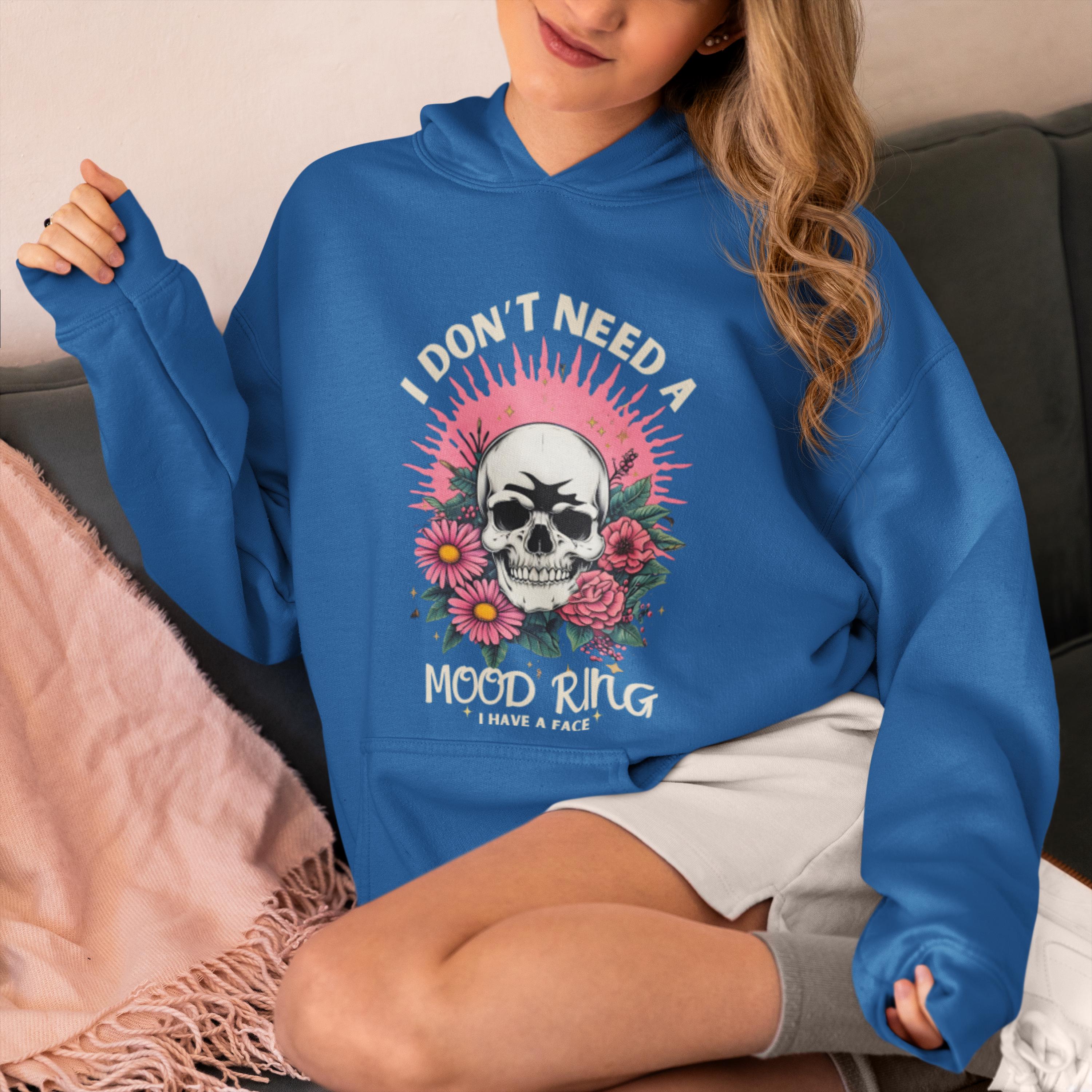 Unique Skull Mood Ring Face Sweater - Cozy Pullover for Emotion Lovers