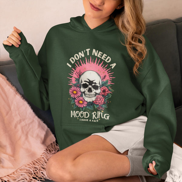 Unique Skull Mood Ring Face Sweater - Cozy Pullover for Emotion Lovers